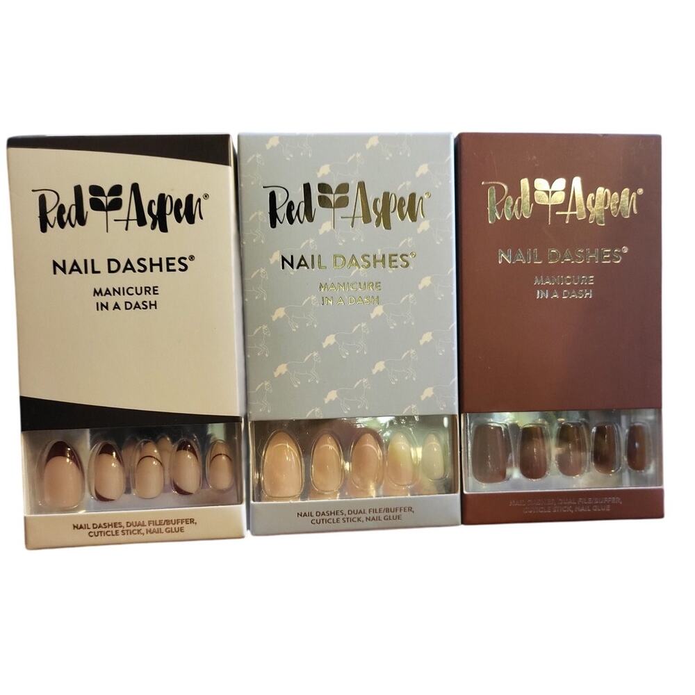 3 sets of Retired Red Aspen Nails: Brown/Neutrals